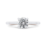 Diamond Solitaire Plus Engagement Ring  in 14K Two Tone Gold (Semi-Mount)