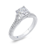 Diamond Engagement Ring in 14K White Gold (Semi-Mount)