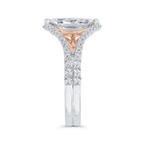 Diamond Engagement Ring in 14K Two Tone Gold (Semi-Mount)