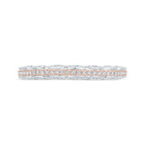Diamond Wedding Band in 14K Two Tone Gold