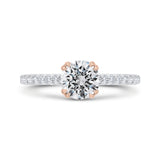 Diamond Engagement Ring in 14K Two Tone Gold (Semi-Mount)