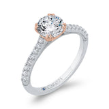 Diamond Engagement Ring in 14K Two Tone Gold (Semi-Mount)