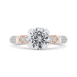 Diamond Engagement Ring in 14K Two Tone Gold (Semi-Mount)