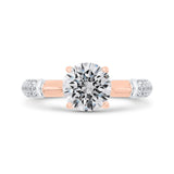 Diamond Engagement Ring in 14K Two Tone Gold (Semi-Mount)