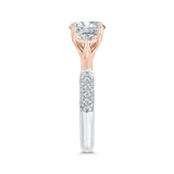 Diamond Engagement Ring in 14K Two Tone Gold (Semi-Mount)