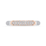 Diamond Wedding Band in 14K Two Tone Gold