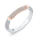 Diamond Wedding Band in 14K Two Tone Gold