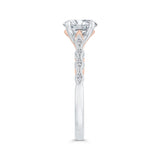 Diamond Engagement Ring in 14K Two Tone Gold (Semi-Mount)