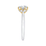 Round Diamond Solitaire Plus Engagement Ring in 14K Two Tone Gold (Semi-Mount)