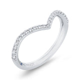 Half Run Diamond Wedding Band in 14K White Gold