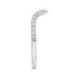Half Run Diamond Wedding Band in 14K White Gold