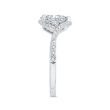 Pear Cut Diamond Engagement Ring in 14K White Gold (Semi-Mount)