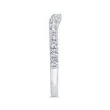 Diamond Counter Wedding Band in 14K White Gold
