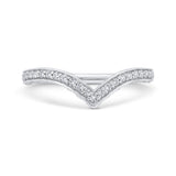 Diamond Counter Wedding Band in 14K White Gold