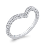 Diamond Counter Wedding Band in 14K White Gold