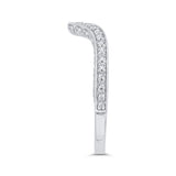 Diamond Counter Wedding Band in 14K White Gold