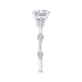 Round Diamond Engagement Ring In 14K White Gold (Semi-Mount)