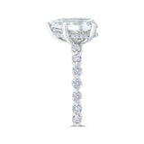 14K White Gold Pear Diamond Engagement Ring (Semi-Mount)
