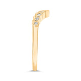 14K Yellow Gold Diamond Contour Band