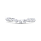 14K White Gold Diamond Contour Band