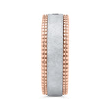 14K Two Tone Gold Men's Band