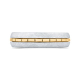 14K Two Tone Gold Men's Band
