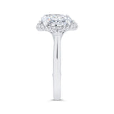 14K White Gold Oval Cut Diamond Engagement Ring (Semi-Mount)