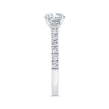 14K White Gold Round Cut Diamond Engagement Ring (Semi-Mount)