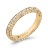 14K Yellow Gold with Round Diamond Eternity Ring