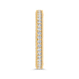 14K Yellow Gold with Round Diamond Eternity Ring