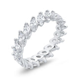 14K White Gold with Marquise Diamond Eternity Ring