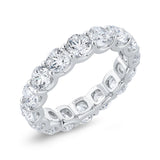 14K White Gold with Round Diamond Eternity Ring