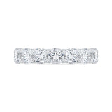 14K White Gold with Round & Princess Diamond Eternity Ring
