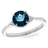 14KT Gold Ladies Blue Topaz Fashion Ring