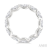 3 3/4 Ctw East-West Set Oval Cut Diamond Eternity Wedding Band in 14K White Gold