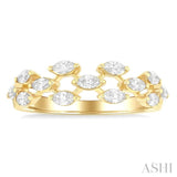 1/2 Ctw Scatter Marquise Cut Diamond Fashion Band in 14K Yellow Gold