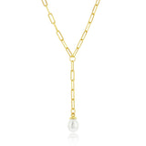 Sterling Silver FWP Paperclip Necklace - Gold Plated