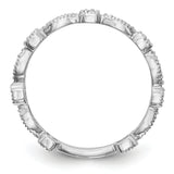 14K White Gold Diamond Band