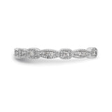 14K White Gold Diamond Band