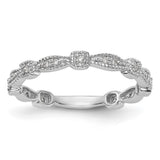 14K White Gold Diamond Band