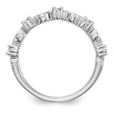 14K White Gold Diamond Band