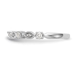 14K White Gold Diamond Band