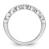 14K White Gold Diamond Band