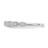 14K White Gold Diamond Band