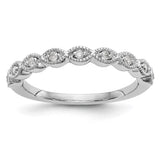 14K White Gold Diamond Band
