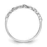 14k White Gold Blue/White Diamond Fancy Band