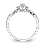14k White Gold 3-stone Diamond Ring