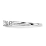 14k White Gold 3-stone Diamond Ring