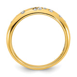 14K Polished Diamond Sprinkle Ring