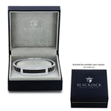 Stainless Steel Leather Cable Bracelet - Black & Silver